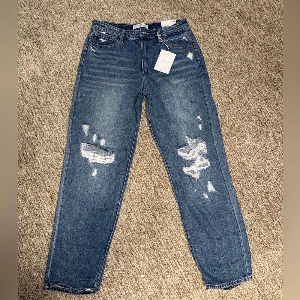 KanCan Ripped Blue Boyfriend Jeans